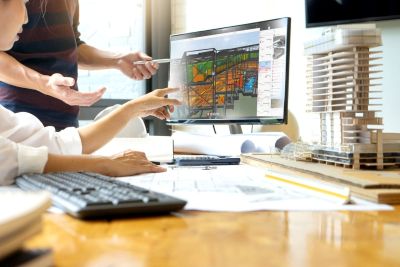 DECS office with Revizto software on screen